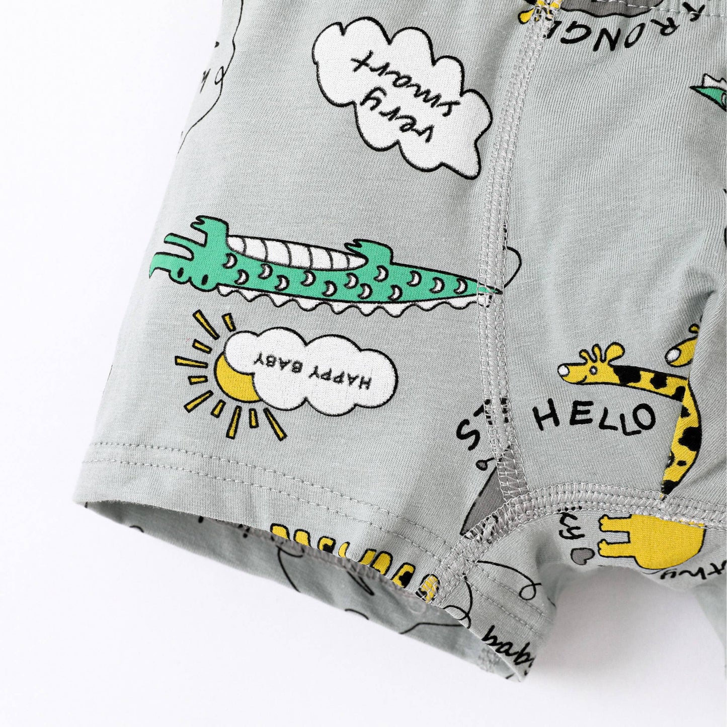 Childlike Animal Pattern Cotton Tight Boy Underwear Set