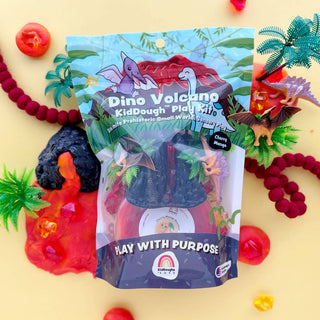 Dino Volcano Kiddough Play Kit, Cherry Mango - Sunny Meadow Boutique