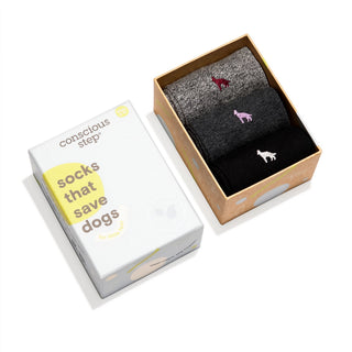 Kids Socks That Save Dogs | Boxed Set - Organic Cotton Socks