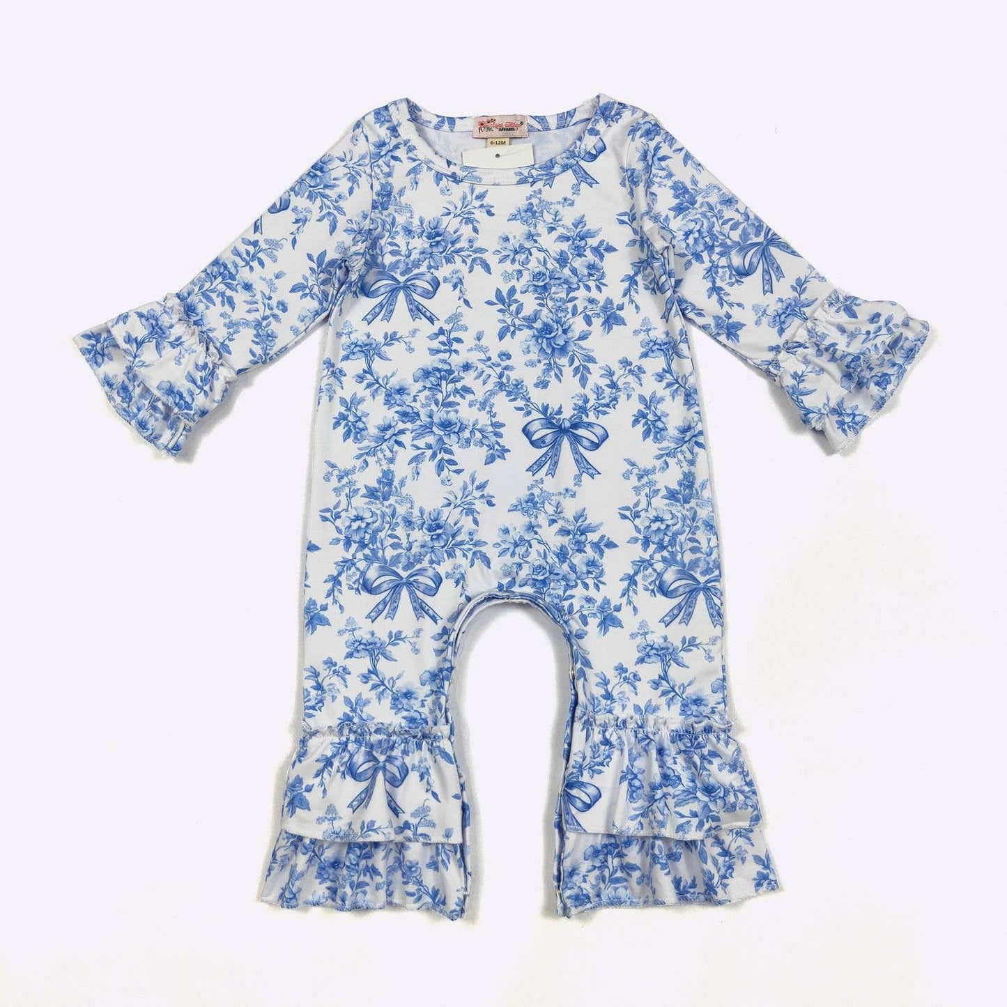 Blue Chinoiserie Baby Romper