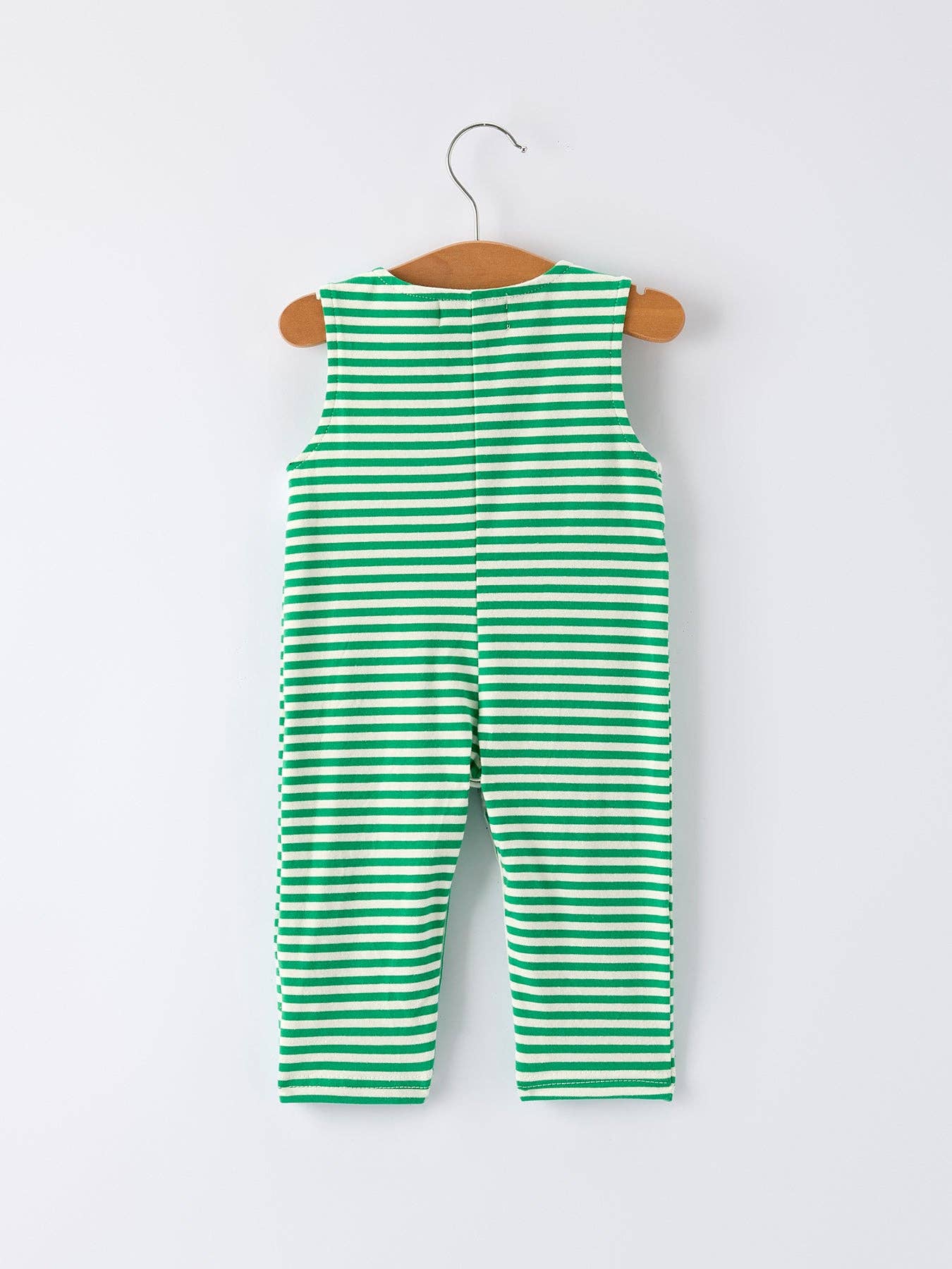 Christmas Tree Smocked Green Stripe Baby Boy Romper