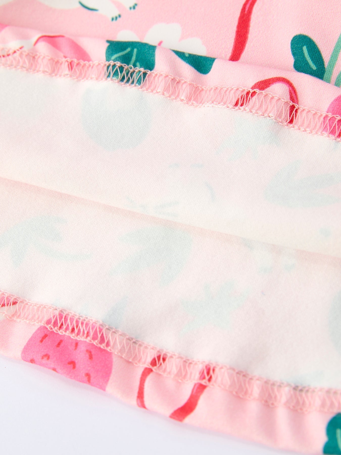 Easter Strawberry Bunny Bow Print Girls' Dress - Sunny Meadow Boutique