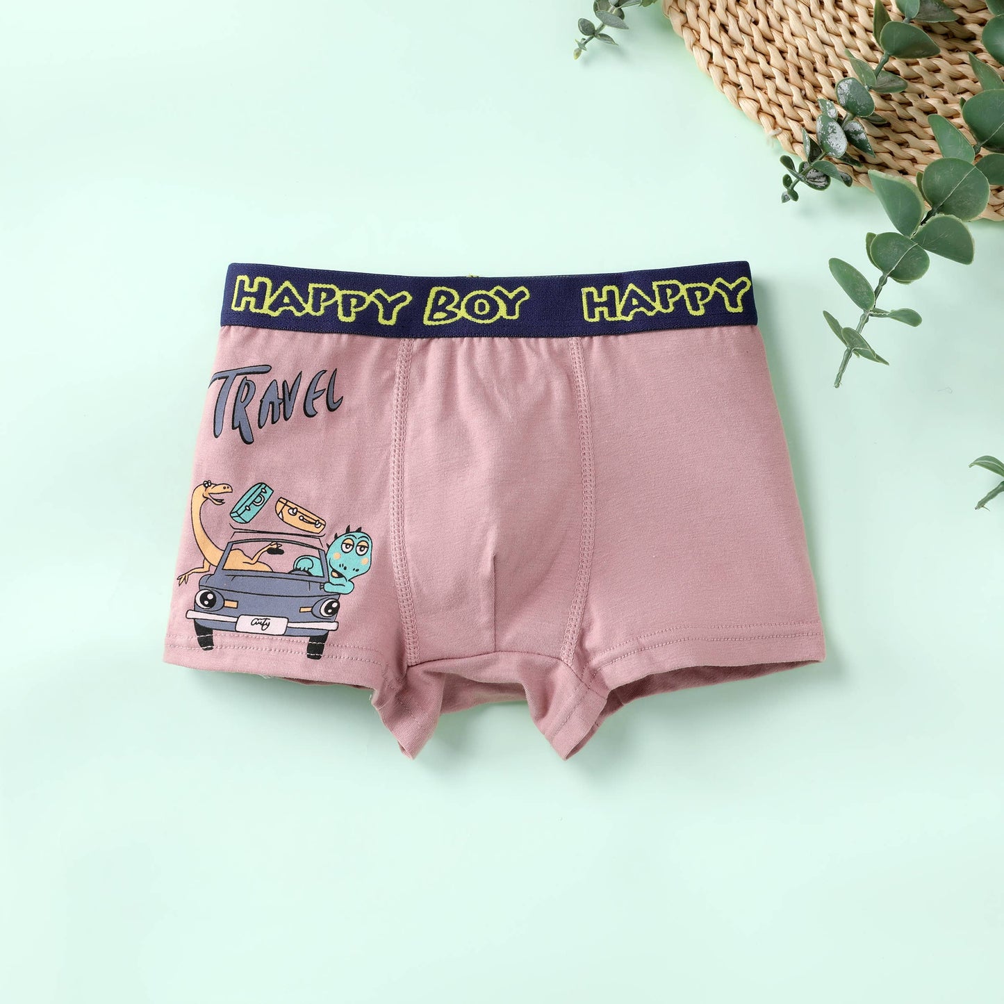 Childlike Dinosaur Boy's Cotton Underwear Set