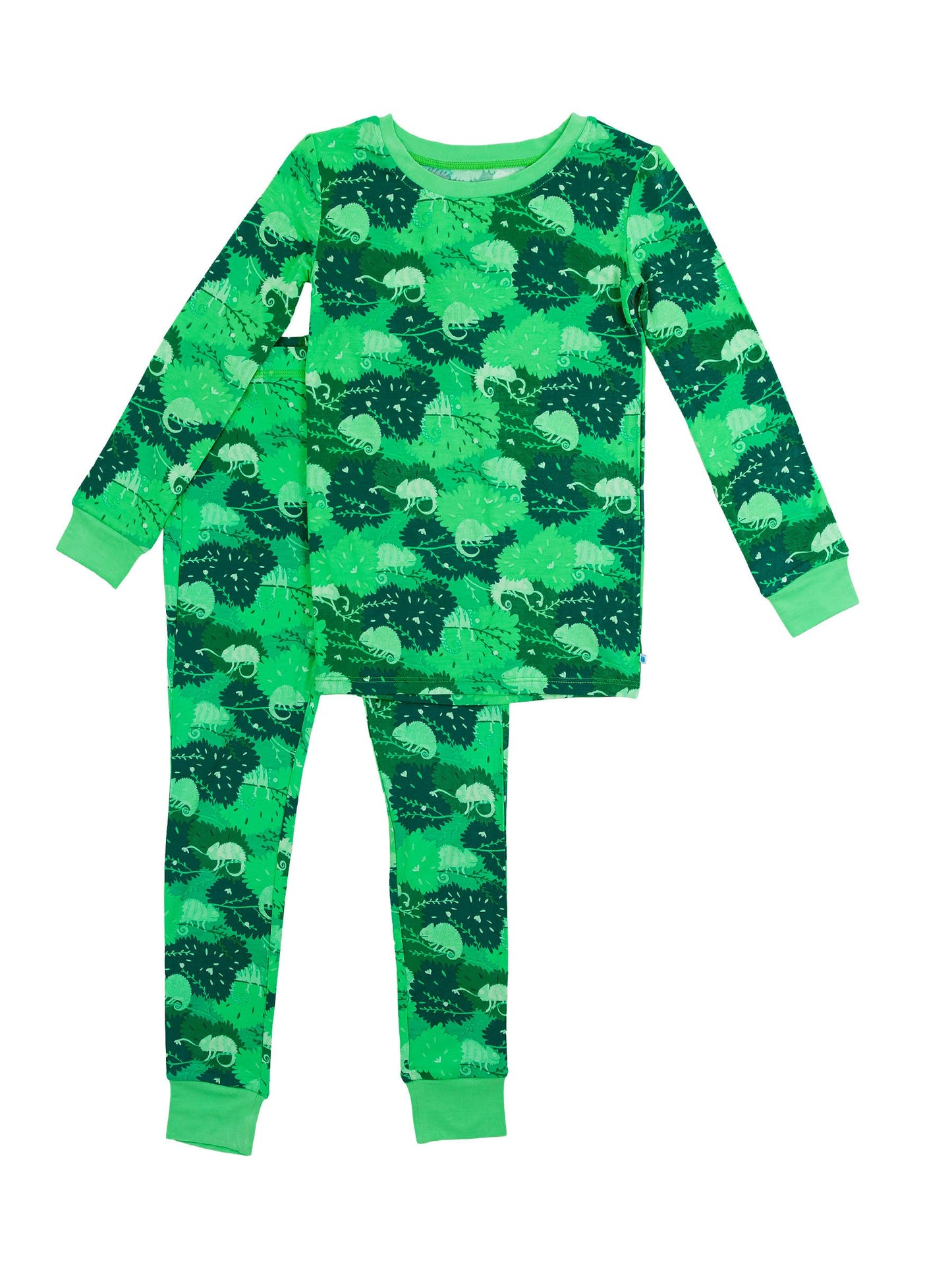 Boys Camo Chameleon Bamboo Viscose Long Sleeve Pajama Set