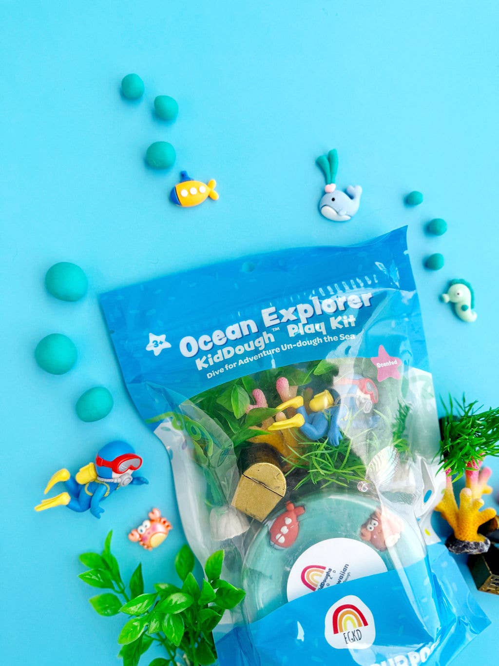 Ocean Explorer (Blue Hawaiian) KidDough Play Kit