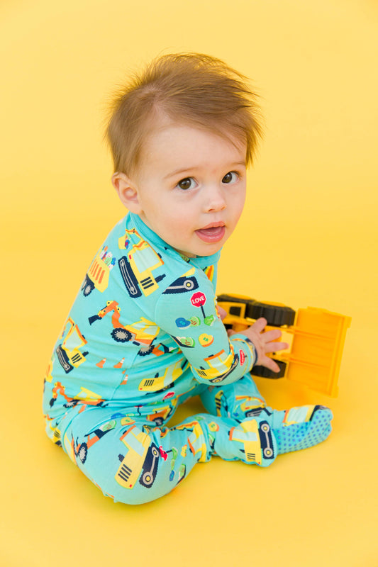 Baby Boys I Dig You Bamboo Viscose Footed One Piece Pajama