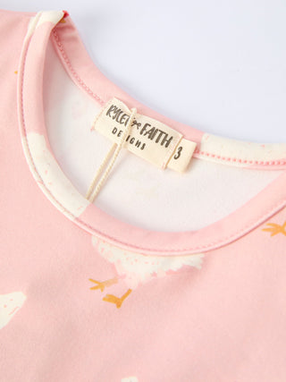 Farm Spring Chicken Print Girls Ruffle Dress - Sunny Meadow Boutique