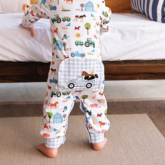 Farm Truck Romper - Sunny Meadow Boutique