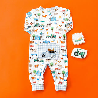 Farm Truck Romper - Sunny Meadow Boutique