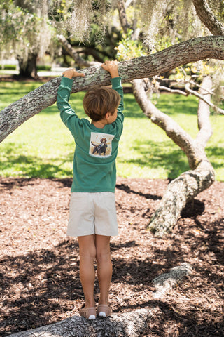 Lab With Duck Tee LS - Green