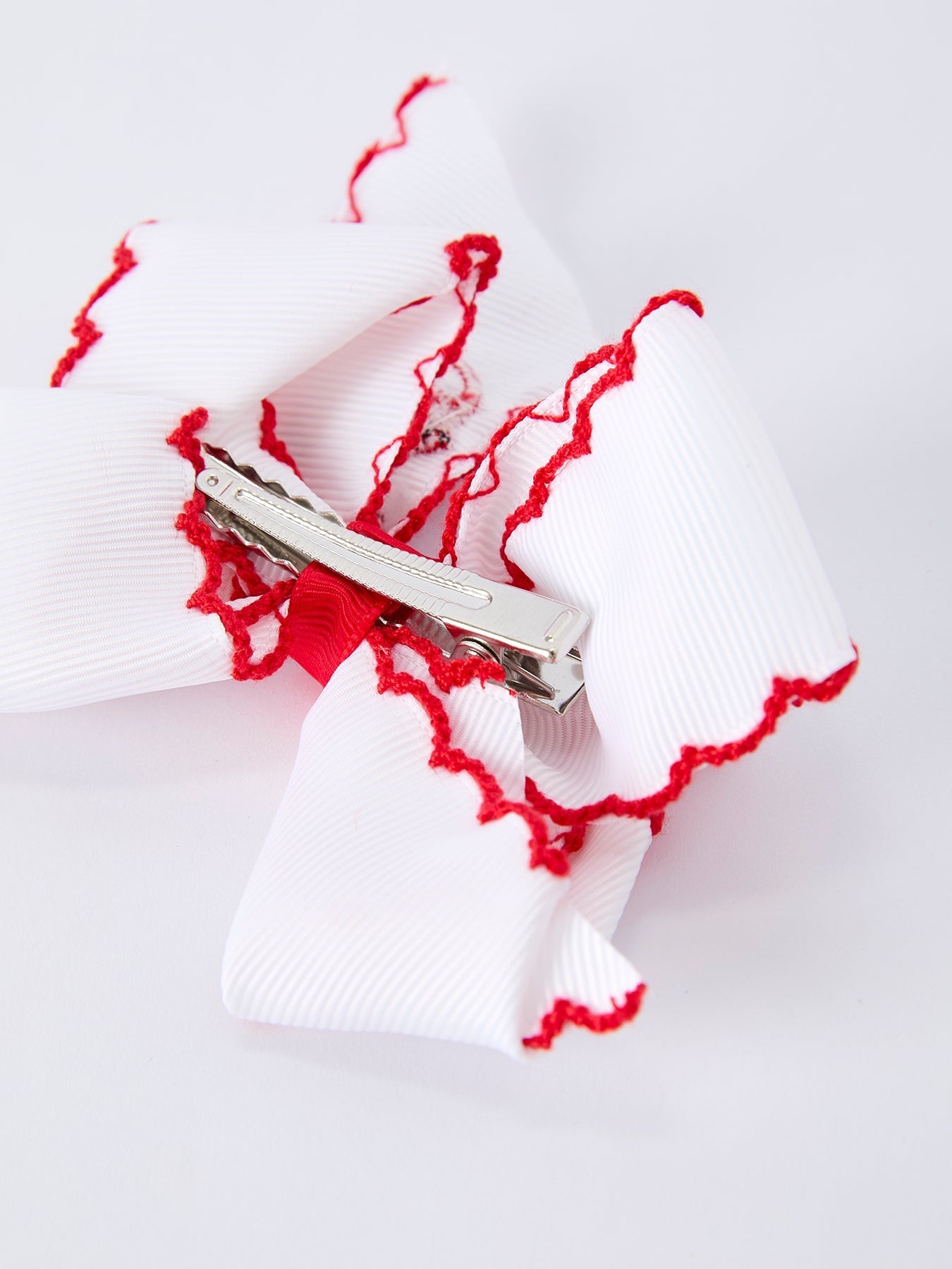 Festive Baseball Embroidered Girls Hairpin 4 Inches - Sunny Meadow Boutique