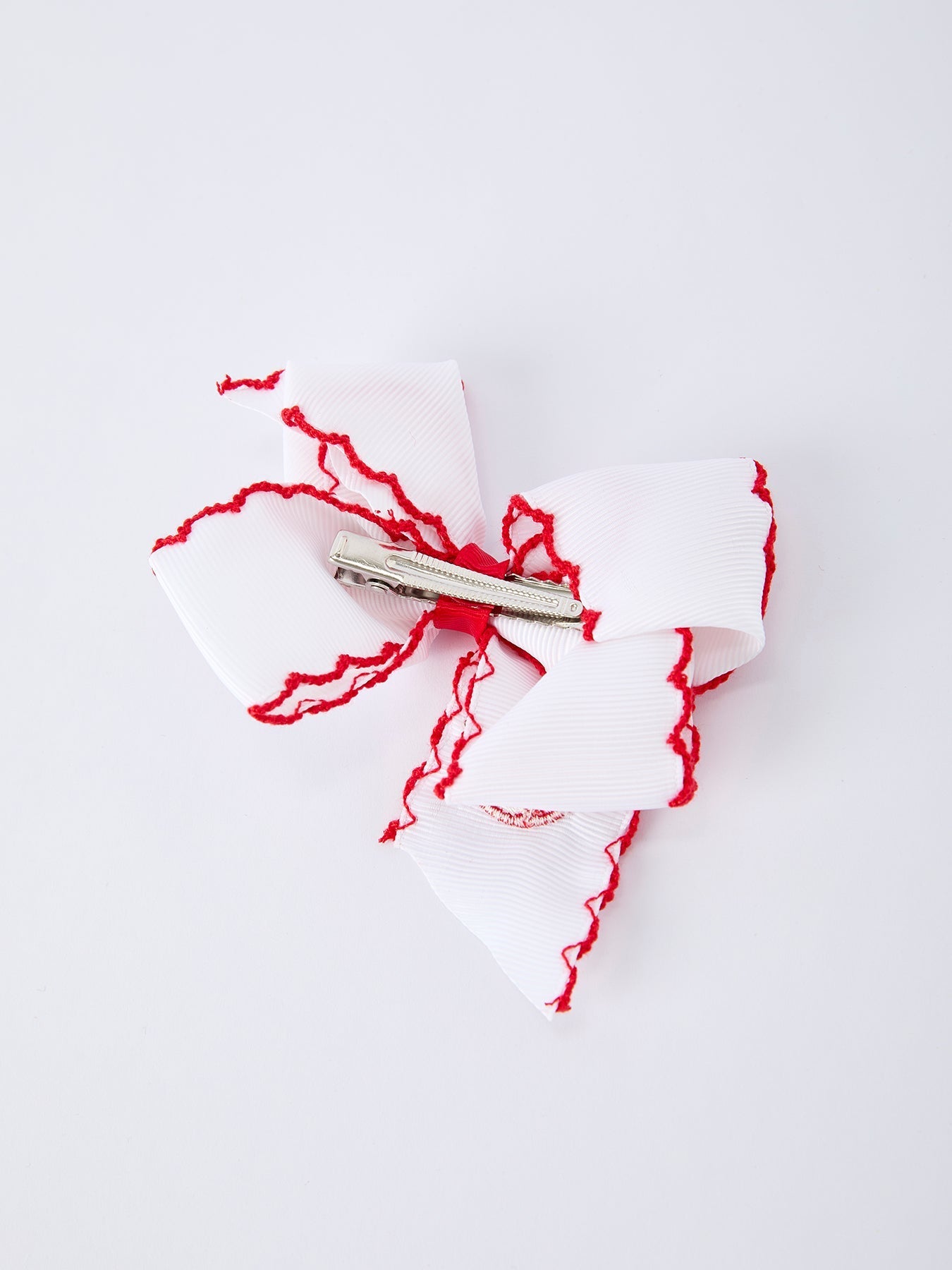 Festive Baseball Embroidered Girls Hairpin 4 Inches - Sunny Meadow Boutique