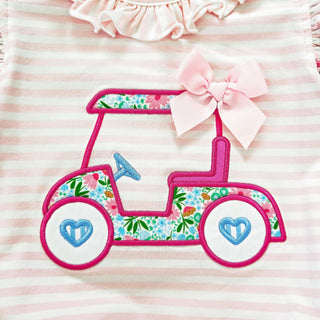 Floral Tee Time Girls Golf Short Set - Sunny Meadow Boutique
