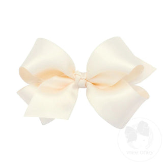 French Satin Girls Hair Bow - Sunny Meadow Boutique