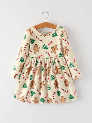 Gingerbread Christmas Dress: Sweet Holiday Vibes - Sunny Meadow Boutique