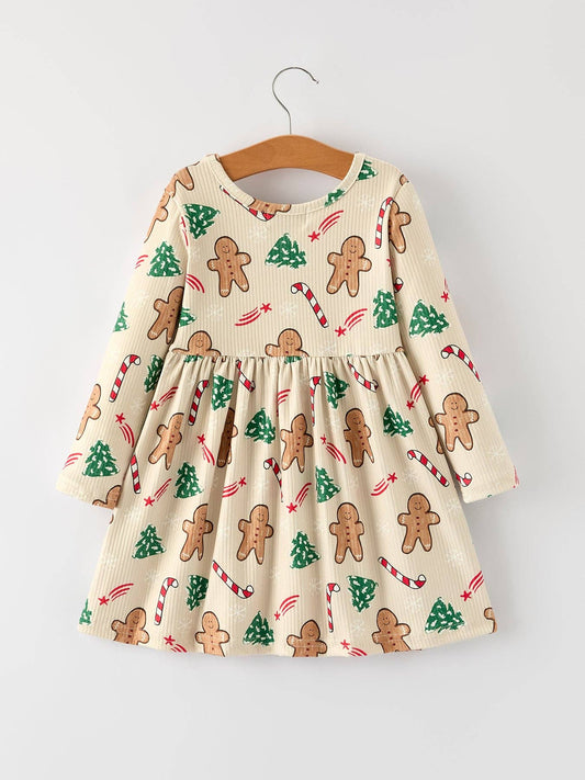 Gingerbread Christmas Dress: Sweet Holiday Vibes - Sunny Meadow Boutique