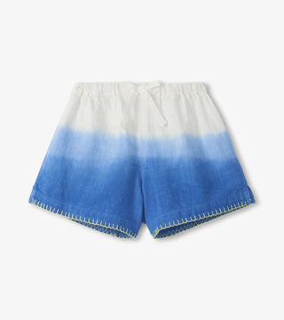 Girls Cobalt Dip Dye Woven Easy Shorts - Sunny Meadow Boutique