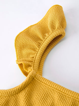 Girls Daisy and Mustard Yellow Dress 2 - piece Set - Sunny Meadow Boutique