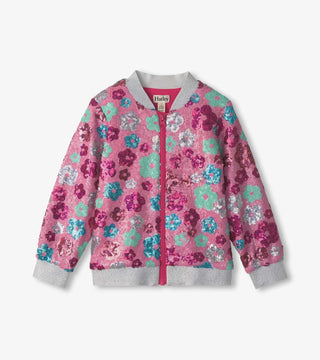 Girls Daisy Sequins Sequined Bomber Jacket - Sunny Meadow Boutique