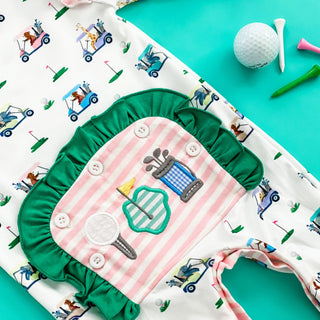 Girls Fairway Golf Romper - Sunny Meadow Boutique