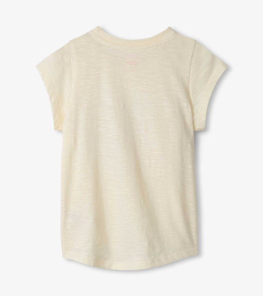 Girls Glowing Butterfly Tie Front T-Shirt - Sunny Meadow Boutique