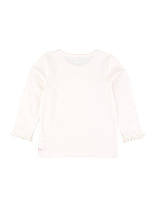 Girls Ivory Knit Long Sleeve Ruffle Sleeve Top - Sunny Meadow Boutique
