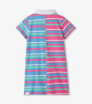Girls Mixed Stripes Cotton Polo Dress - Sunny Meadow Boutique