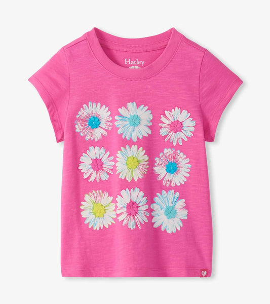 Girls Party Flower Graphic Tee - Sunny Meadow Boutique