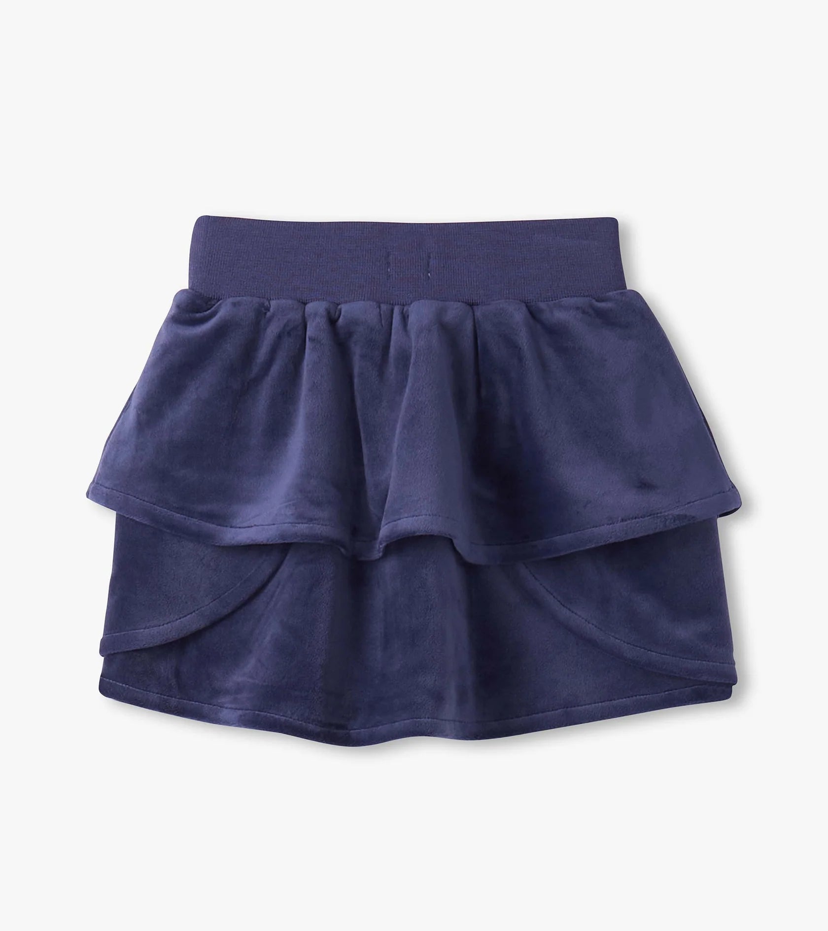 Girls Patriot Blue Velour Skirt - Sunny Meadow Boutique