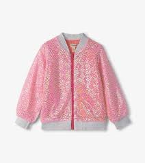 Girls Pearl Mermaid Sequined Bomber Jacket - Sunny Meadow Boutique