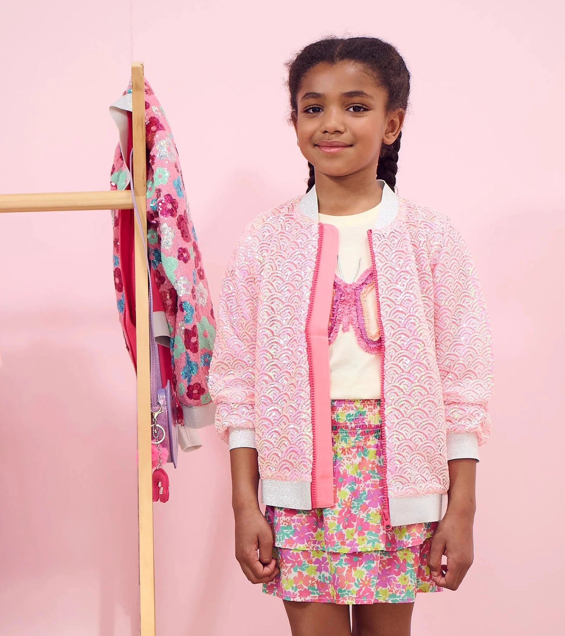 Girls Pearl Mermaid Sequined Bomber Jacket - Sunny Meadow Boutique