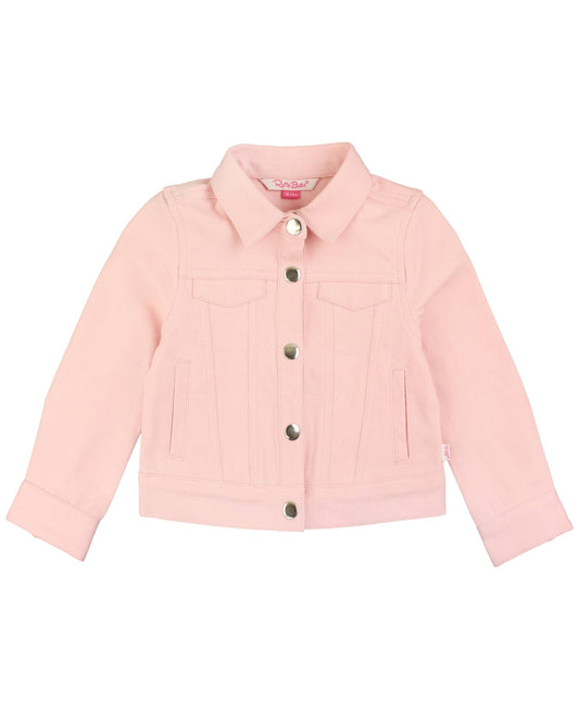 Girls Pink Stretch Denim Jacket - Sunny Meadow Boutique