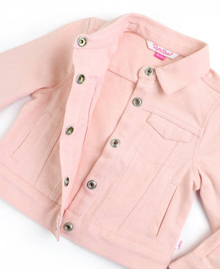 Girls Pink Stretch Denim Jacket - Sunny Meadow Boutique