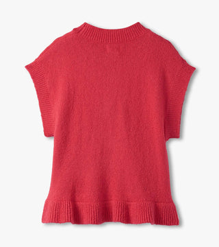 Girls Red Everywhere Sweater Vest - Sunny Meadow Boutique