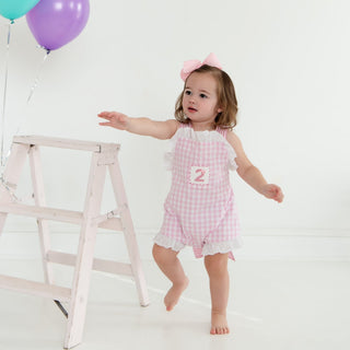 Girls Second Birthday Smocked Bubble - Sunny Meadow Boutique