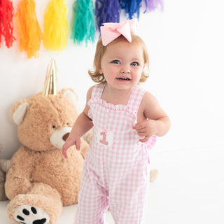 Girls Smocked First Birthday Longall - Sunny Meadow Boutique