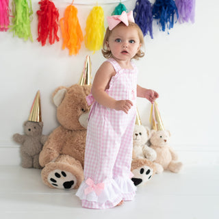 Girls Smocked First Birthday Longall - Sunny Meadow Boutique