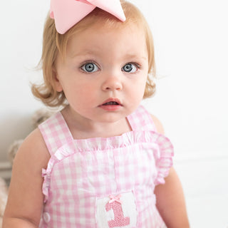 Girls Smocked First Birthday Longall - Sunny Meadow Boutique