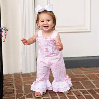Girls Smocked First Birthday Longall - Sunny Meadow Boutique