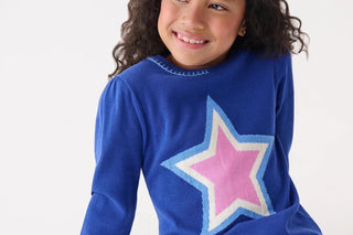 Girls Super Star Pullover Sweater - Sunny Meadow Boutique