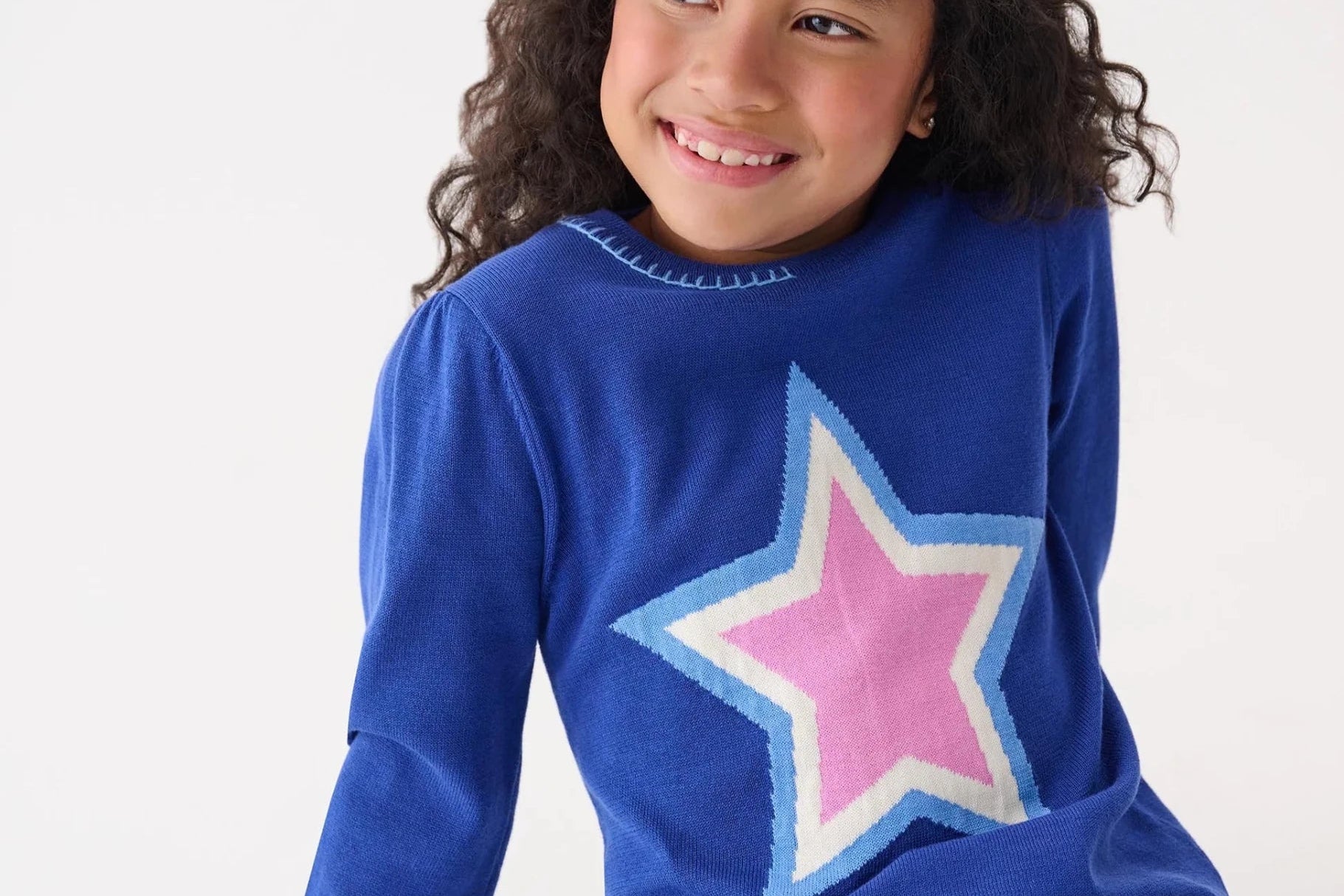 Girls Super Star Pullover Sweater - Sunny Meadow Boutique