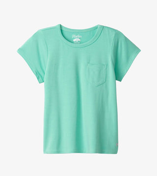 Girls Teal Bamboo Tee - Sunny Meadow Boutique