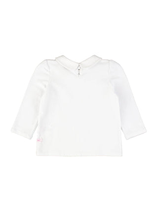 Girls White Peter Pan Collar Long Sleeve Top - Sunny Meadow Boutique