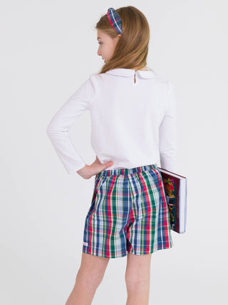 Girls White Peter Pan Collar Long Sleeve Top - Sunny Meadow Boutique