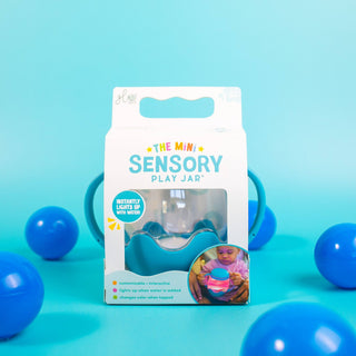 Glo Pals Mini Sensory Jar and Silicone Fun Filler Bundle - Blue - Sunny Meadow Boutique