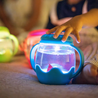 Glo Pals Mini Sensory Jar and Silicone Fun Filler Bundle - Blue - Sunny Meadow Boutique