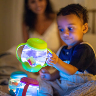 Glo Pals Mini Sensory Jar and Silicone Fun Filler Bundle - Green - Sunny Meadow Boutique