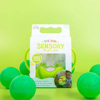 Glo Pals Mini Sensory Jar and Silicone Fun Filler Bundle - Green - Sunny Meadow Boutique