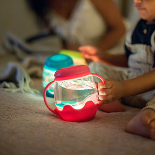 Glo Pals Mini Sensory Jar and Silicone Fun Filler Bundle - Pink - Sunny Meadow Boutique