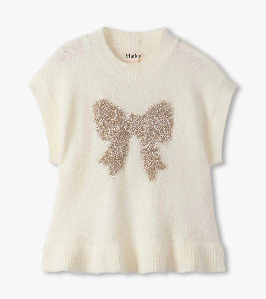Gold Bow Everywhere Sweater Vest - Sunny Meadow Boutique
